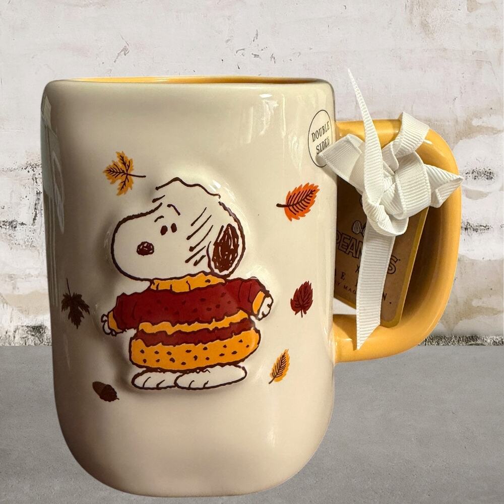 Rae Dunn x Peanuts "Sweater Weather" Autumn Ceramic Mug NWT